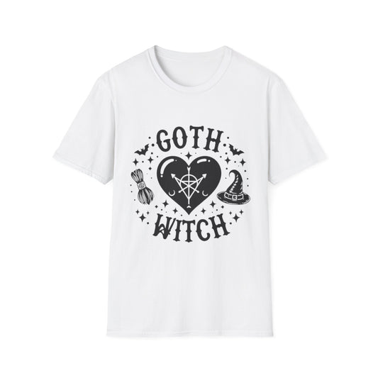 Goth Witch T-Shirt White Printify T-Shirt Rhythm & Drip Apparel