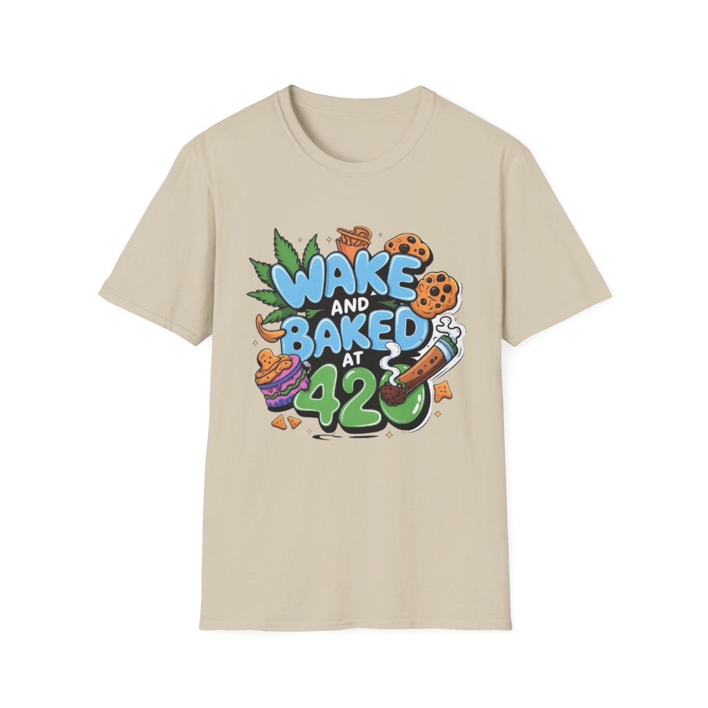 Wake and Baked at 420 Sand Printify T-Shirt Rhythm & Drip Apparel