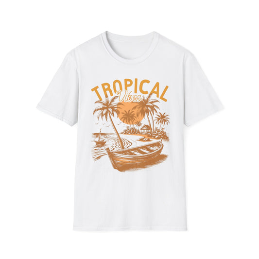 Summer- Tropical Vibes T-Shirt White Printify T-Shirt Rhythm & Drip Apparel