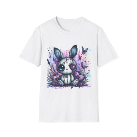 Cute Gothic Bunny Unisex T-Shirt | Softstyle Tee for Halloween & Casual Wear