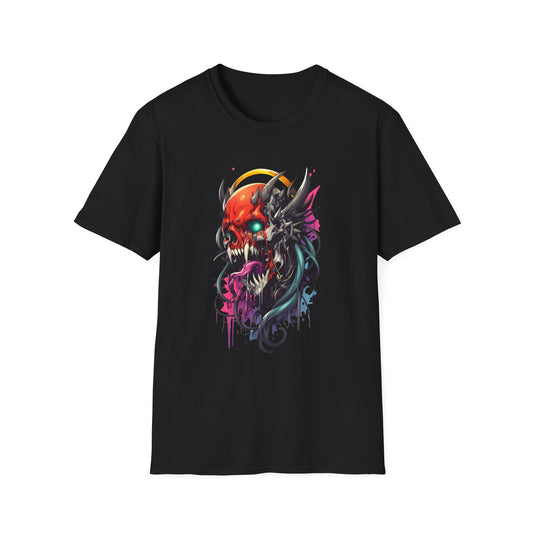 Vibrant Skull Graphic Tee Black Printify T-Shirt Rhythm & Drip Apparel