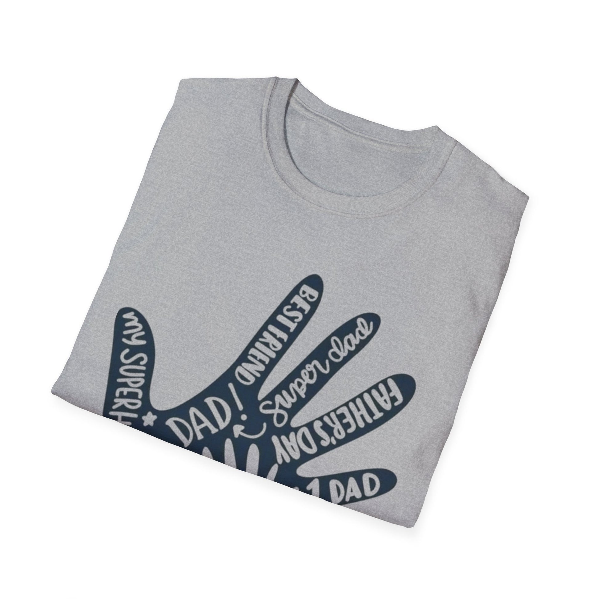 Best Dad Handprint T-Shirt Printify T-Shirt Rhythm & Drip Apparel
