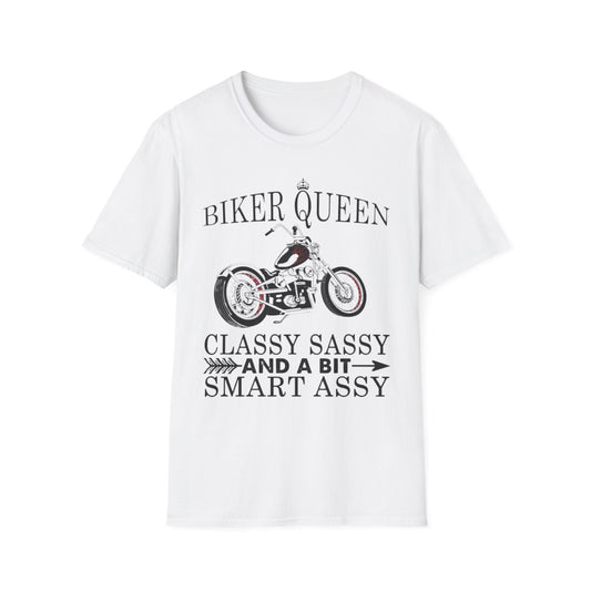 Biker Queen T-Shirt White Printify T-Shirt Rhythm & Drip Apparel