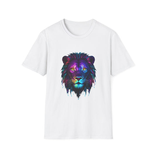 Vibrant Lion Graphic T-Shirt White Printify T-Shirt Rhythm & Drip Apparel