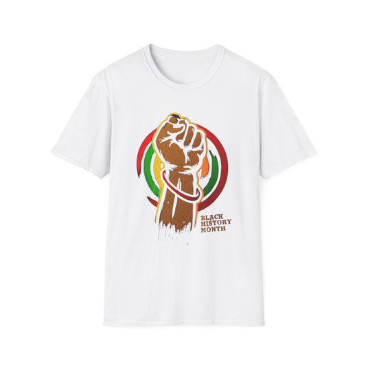 Black History Month Pride T-Shirt White Printify T-Shirt Rhythm & Drip Apparel