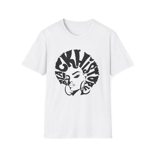 Black History Afro T-Shirt White Printify T-Shirt Rhythm & Drip Apparel