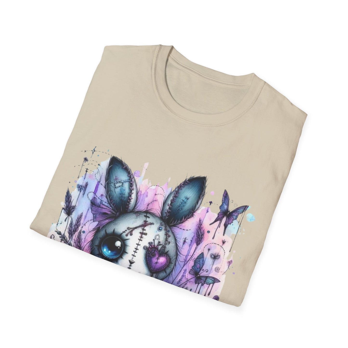 Cute Gothic Bunny Unisex T-Shirt | Softstyle Tee for Halloween & Casual Wear
