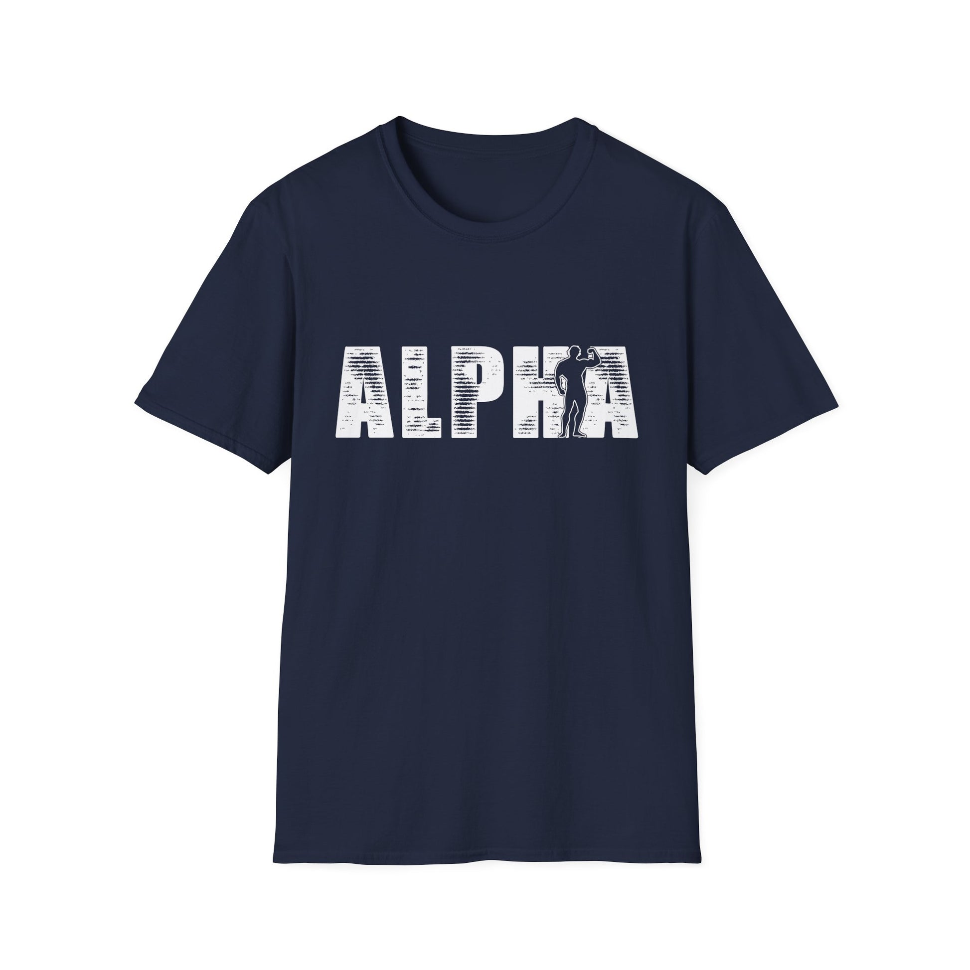 Alpha T-Shirt Navy Printify T-Shirt Rhythm & Drip Apparel