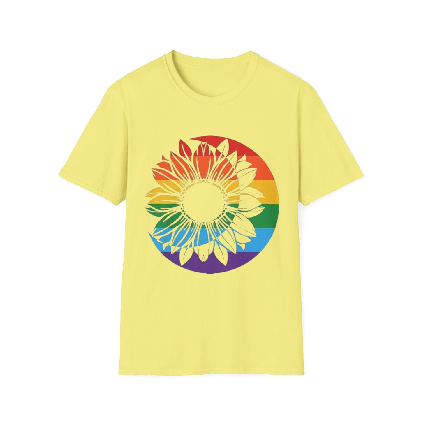 Vibrant Sunflower LGBTQ+ Unisex T-Shirt Cornsilk Printify T-Shirt Rhythm & Drip Apparel