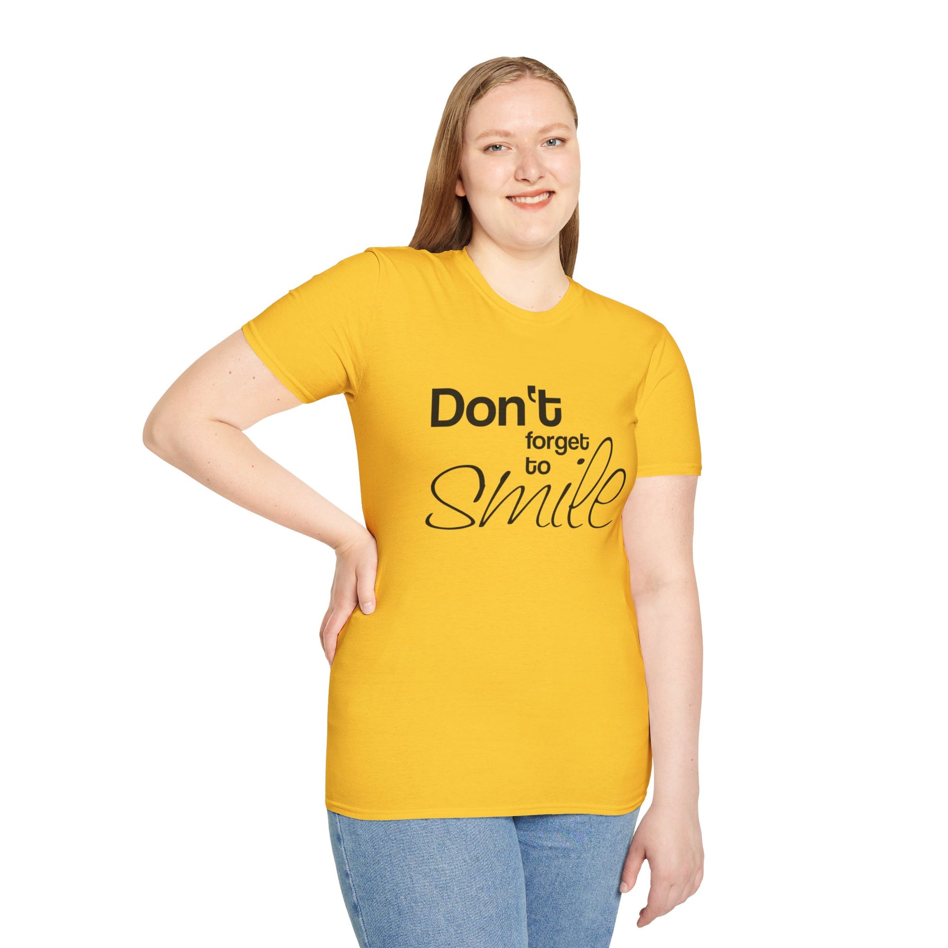 Inspirational Quote Unisex T-Shirt – "Don't Forget to Smile" - Rhythm & Drip