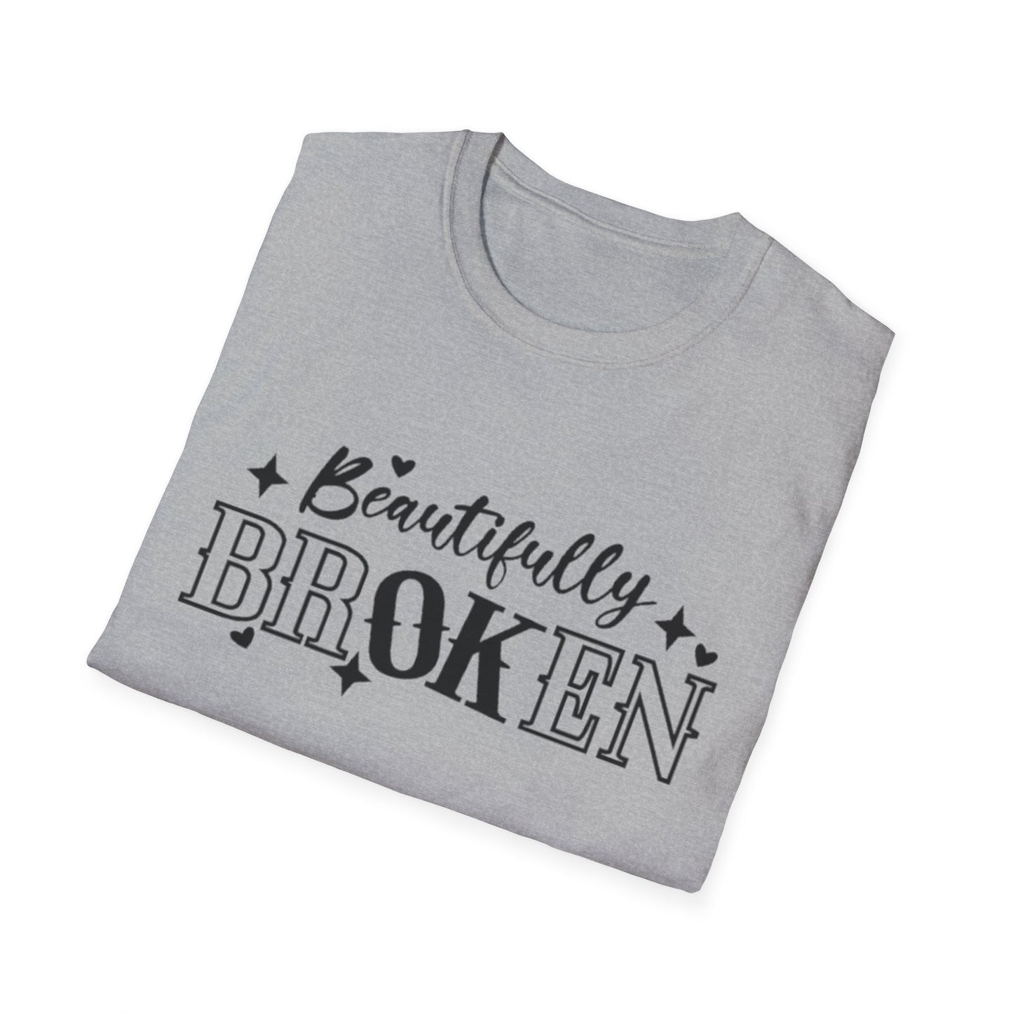 Beautifully Broken T-Shirt Printify T-Shirt Rhythm & Drip Apparel