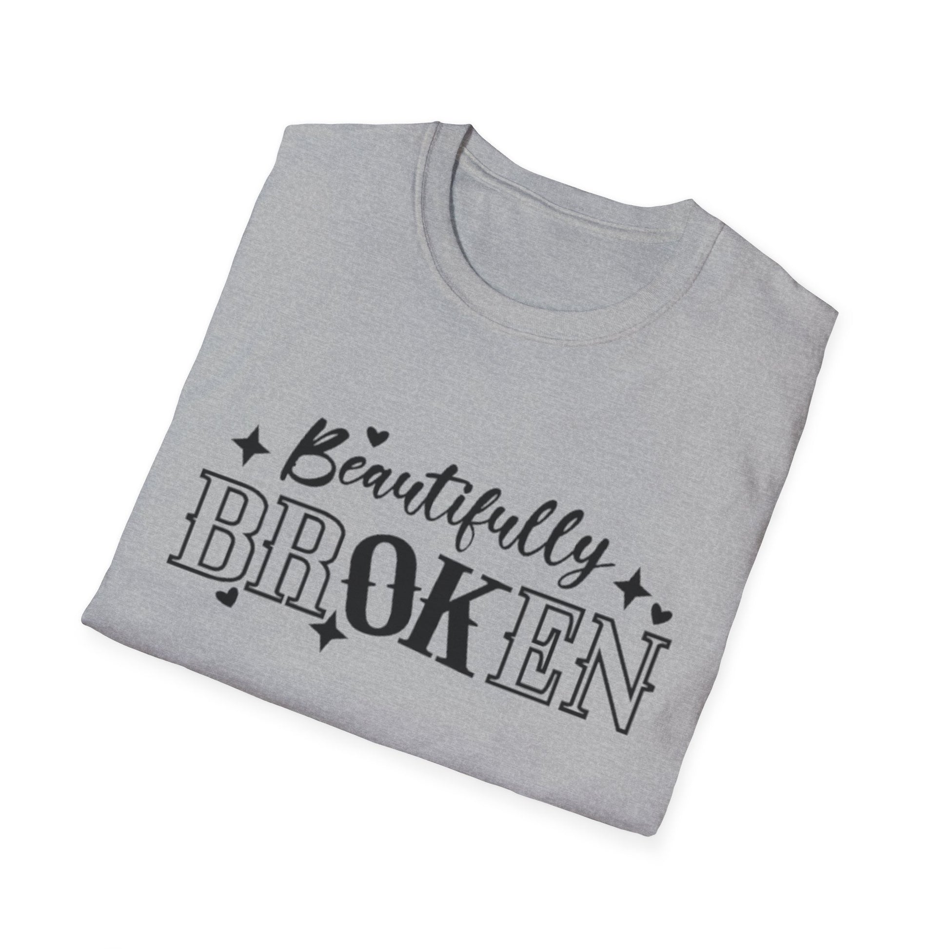 Beautifully Broken T-Shirt Printify T-Shirt Rhythm & Drip Apparel