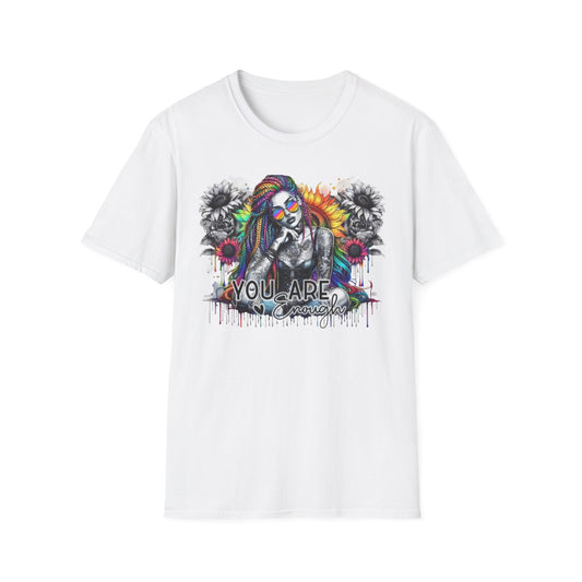 You Are Enough T-Shirt White Printify T-Shirt Rhythm & Drip Apparel