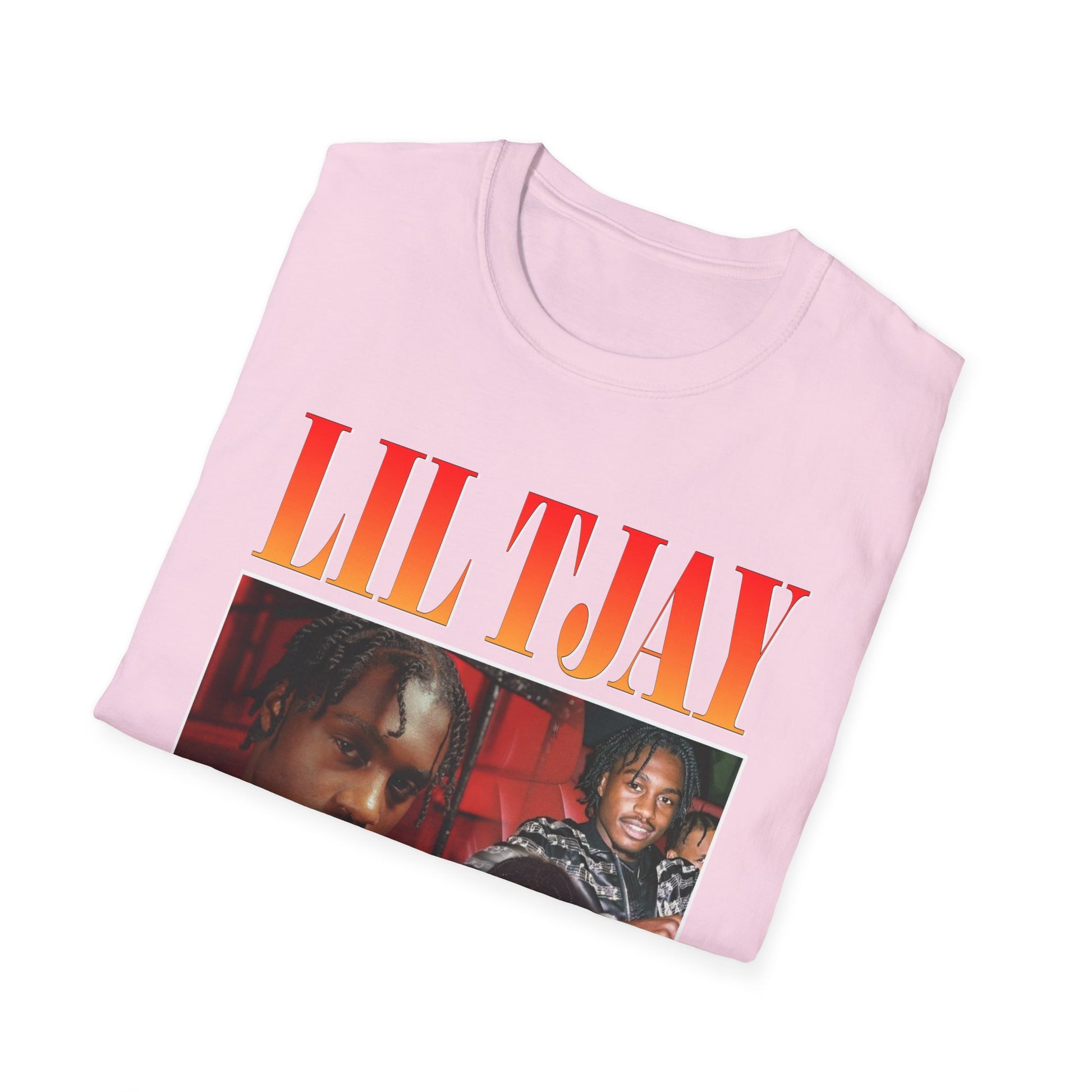 Lil Tjay Unisex Softstyle T-Shirt - Retro Graphic Tee for Music Fans - Rhythm & Drip