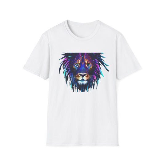 Vibrant Lion Art T-Shirt White Printify T-Shirt Rhythm & Drip Apparel