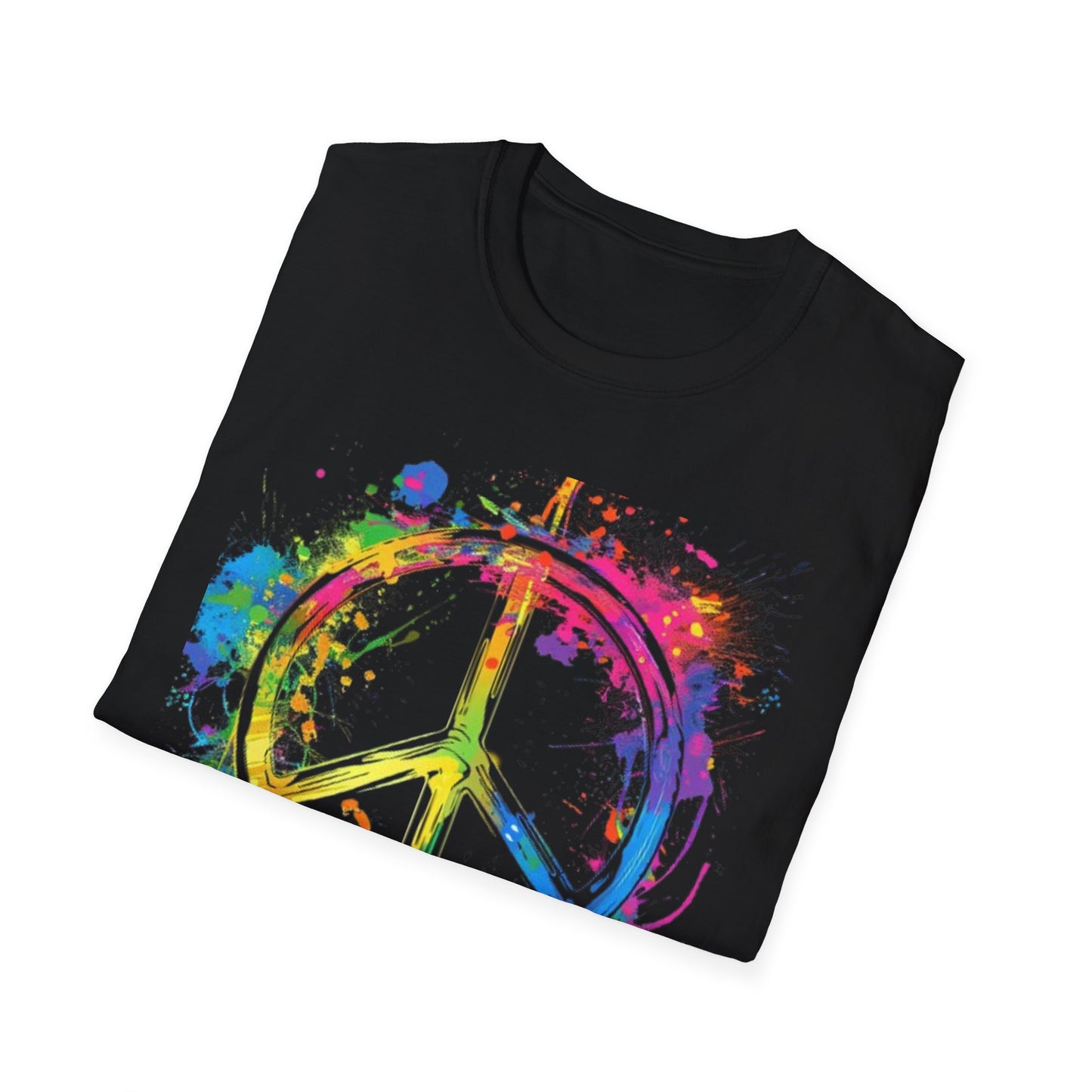 Vibrant Peace Sign T-Shirt Printify T-Shirt Rhythm & Drip Apparel