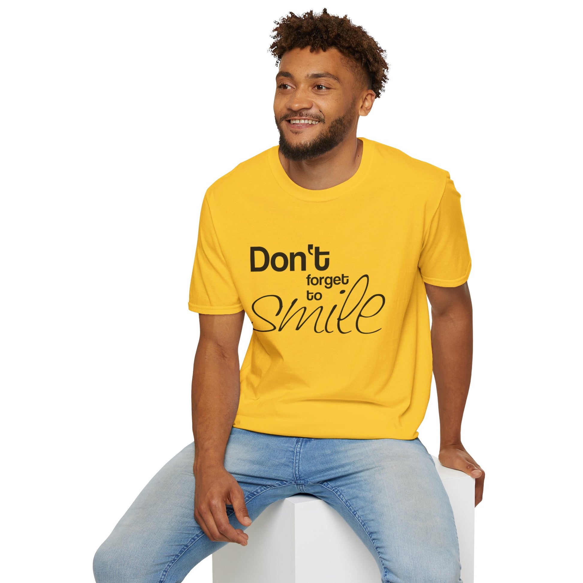 Inspirational Quote Unisex T-Shirt – "Don't Forget to Smile" - Rhythm & Drip