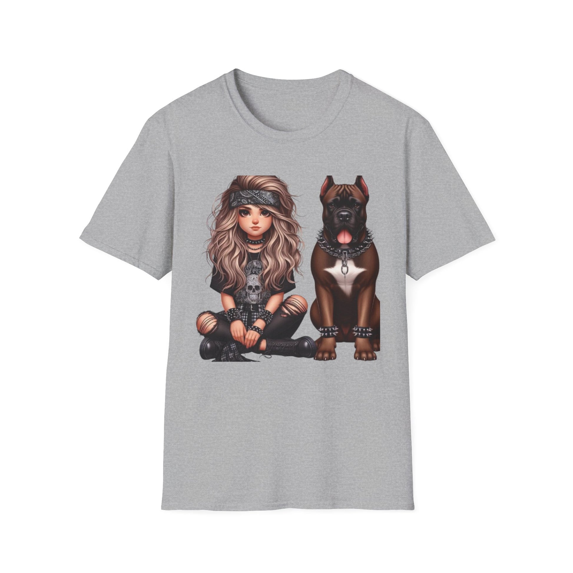 A Girl And Her Dog 5 T-Shirt Sport Grey Printify T-Shirt Rhythm & Drip Apparel