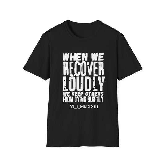 Addiction Recovery Message T-Shirt Black Printify T-Shirt Rhythm & Drip Apparel