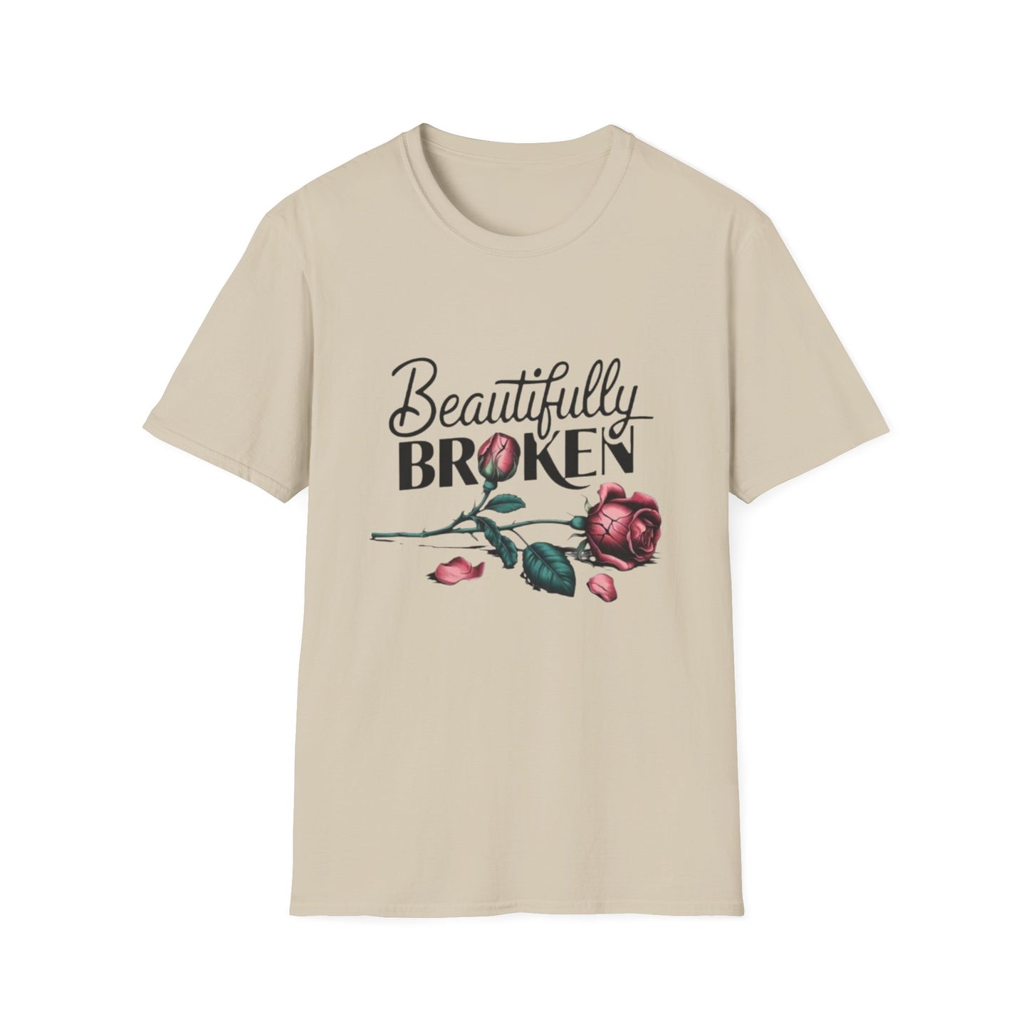 Beautifully Broken T-Shirt Sand Printify T-Shirt Rhythm & Drip Apparel