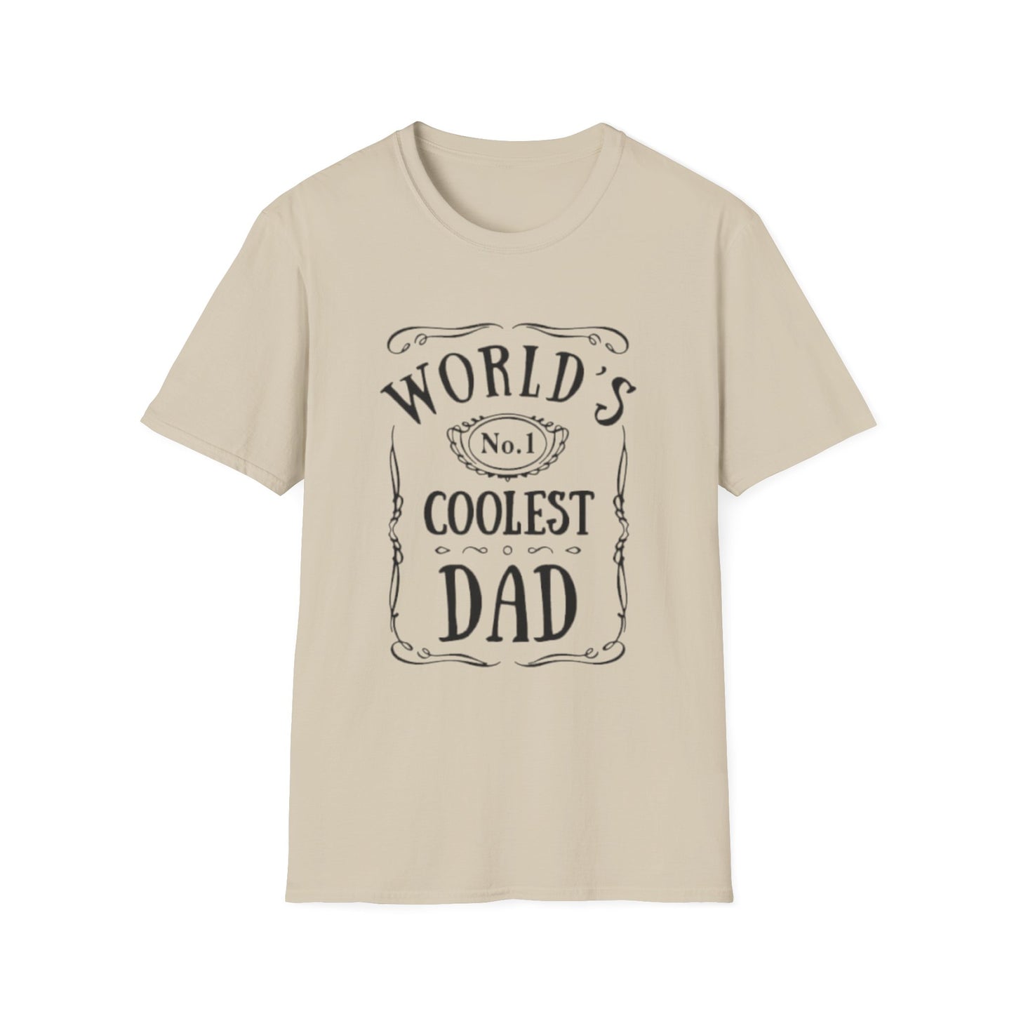 World's Coolest Dad T-Shirt Sand Printify T-Shirt Rhythm & Drip Apparel