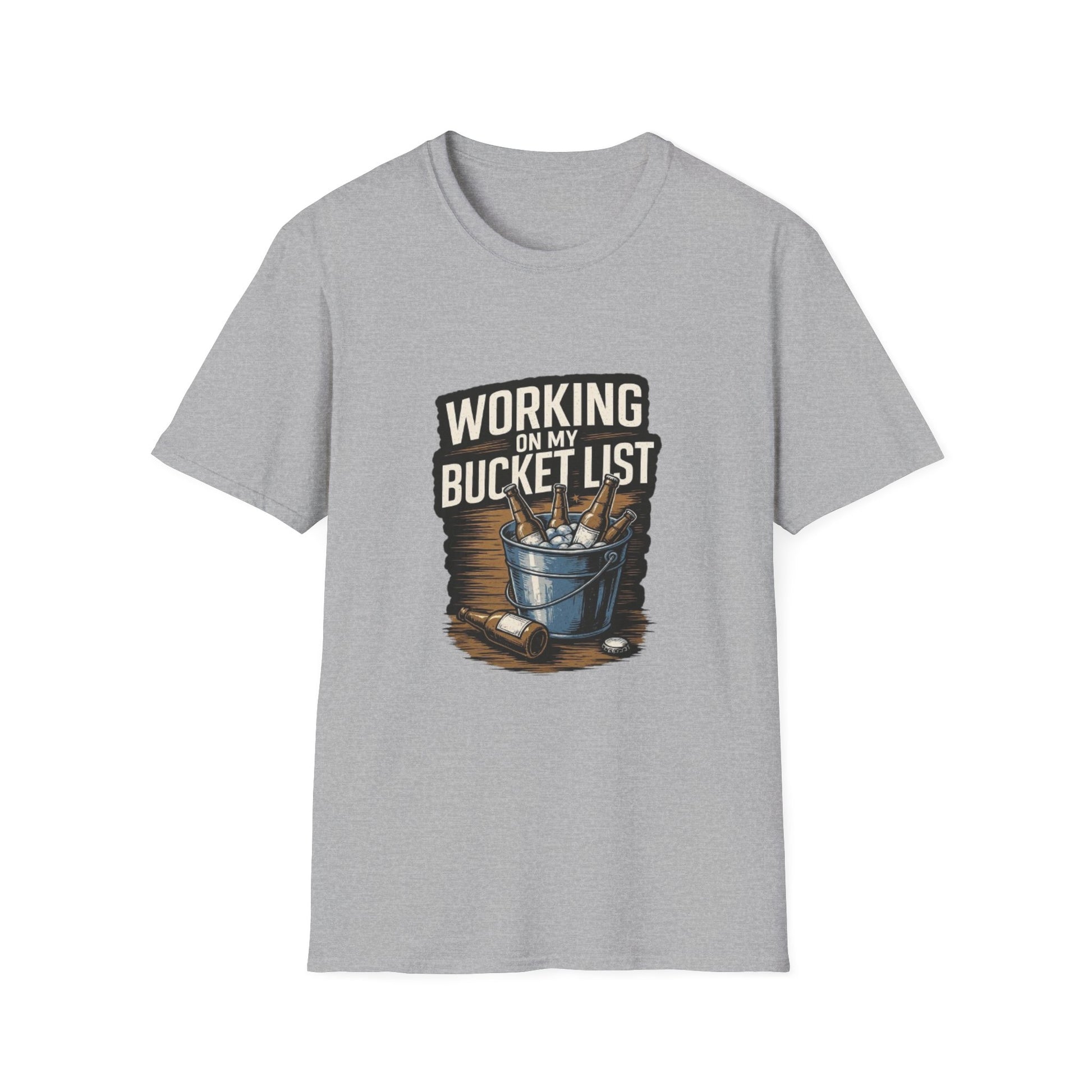 Working on My Bucket List T-Shirt Sport Grey Printify T-Shirt Rhythm & Drip Apparel