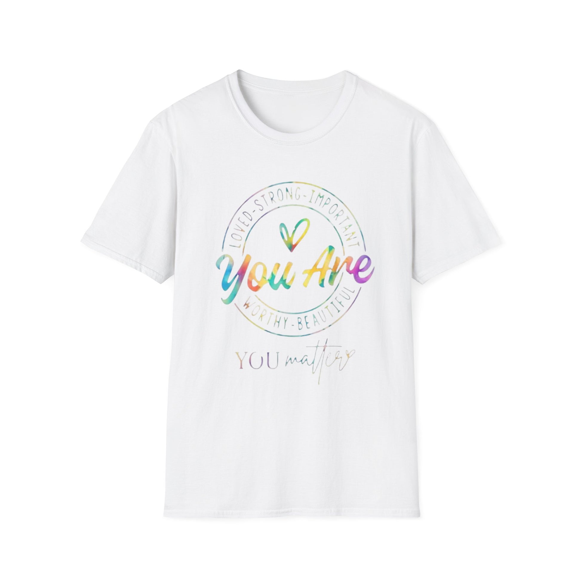 You Are Enough T-Shirt White Printify T-Shirt Rhythm & Drip Apparel
