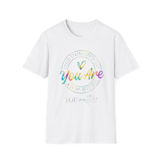 You Are Enough T-Shirt White Printify T-Shirt Rhythm & Drip Apparel