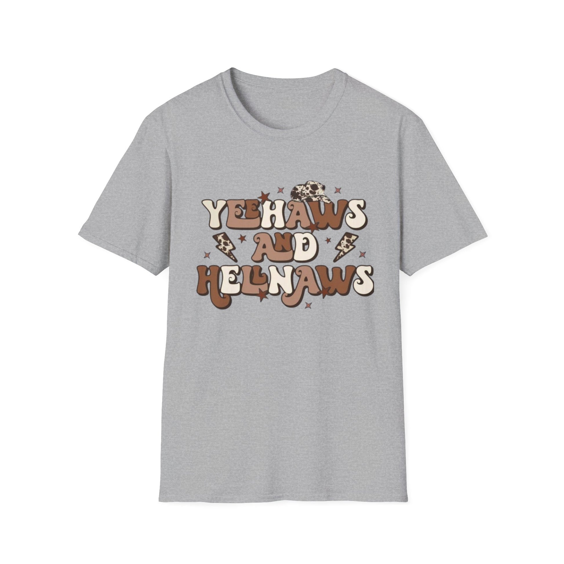 Yeehaws and Hellnaws T-Shirt Sport Grey Printify T-Shirt Rhythm & Drip Apparel