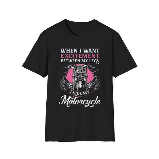 When I Want Excitement Between My Legs Black Printify T-Shirt Rhythm & Drip Apparel