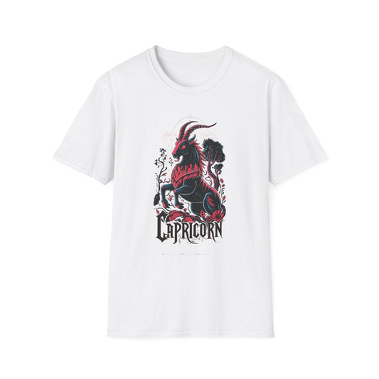 Capricorn Zodiac T-Shirt White Printify T-Shirt Rhythm & Drip Apparel
