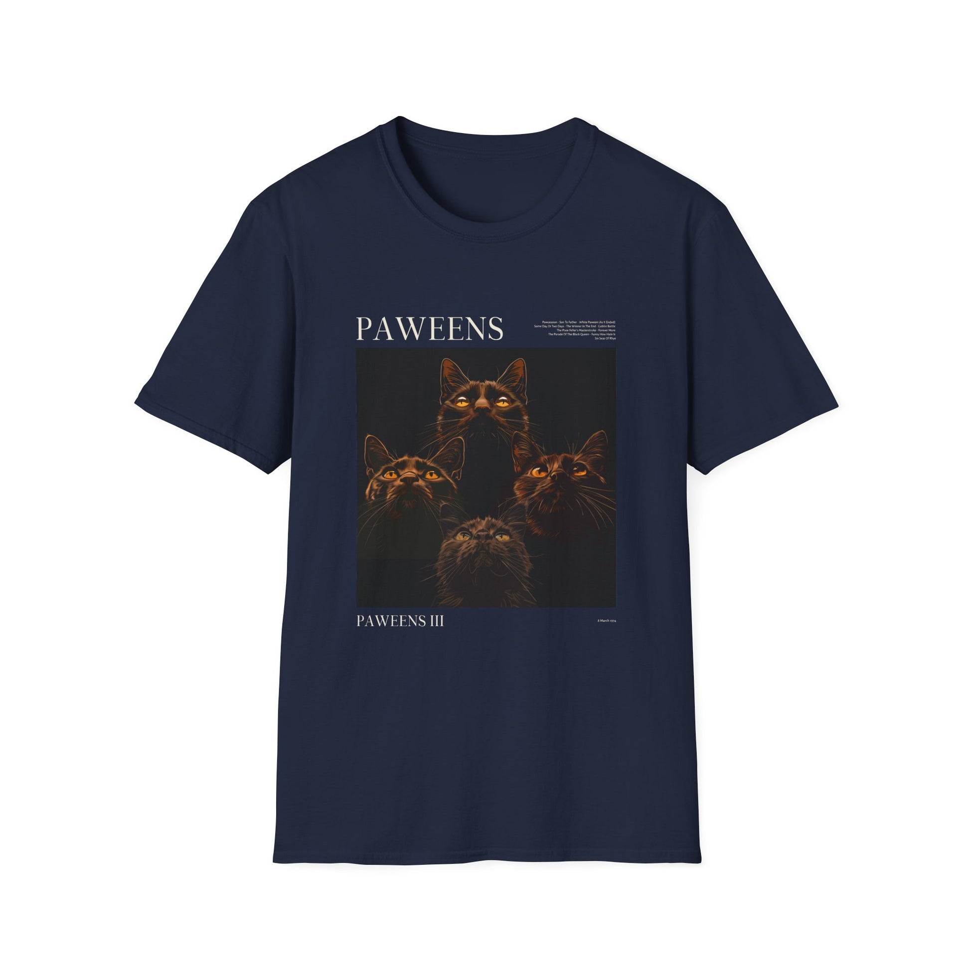 Music- Paweens T-Shirt Navy Printify T-Shirt Rhythm & Drip Apparel