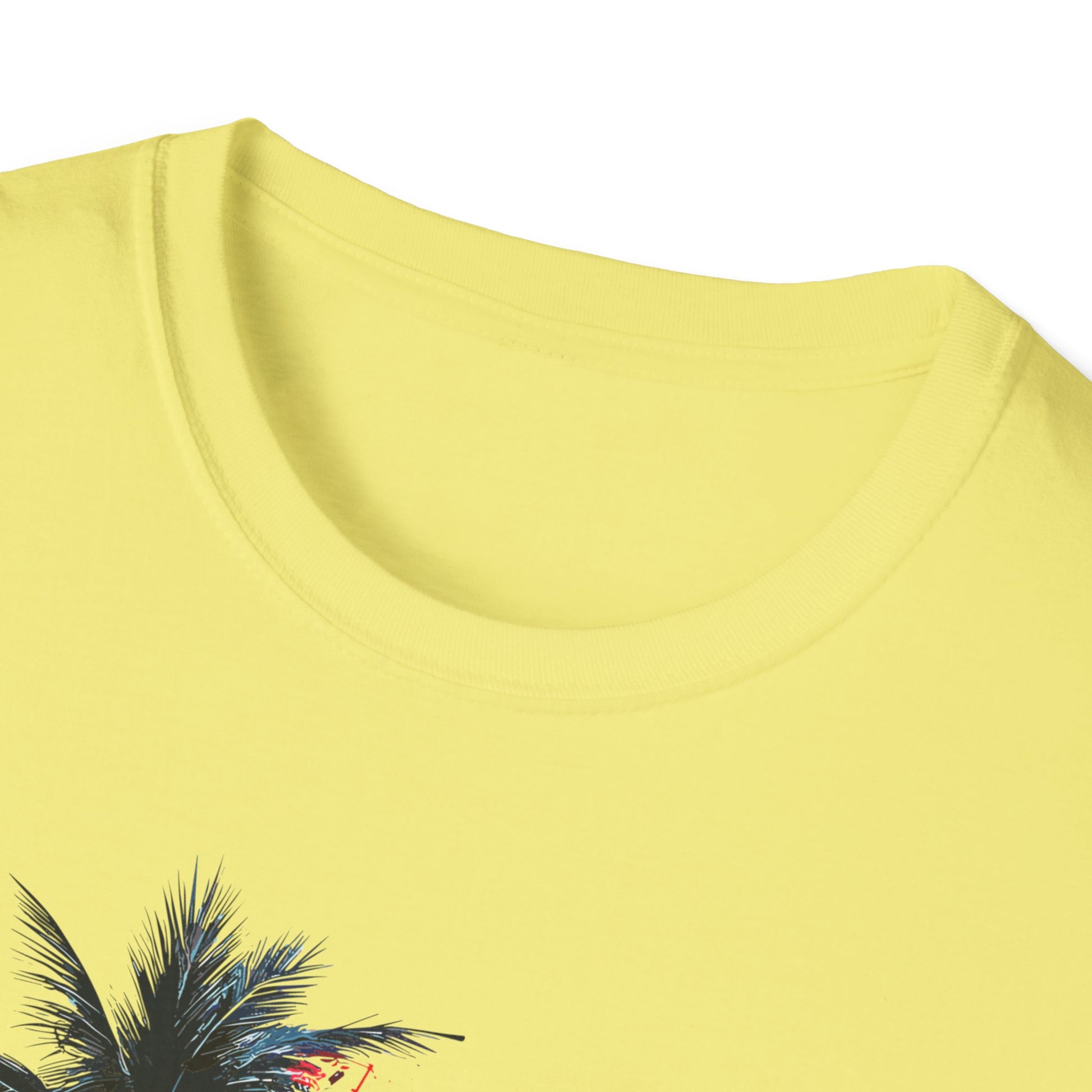 West Side Vibe Unisex Softstyle T-Shirt - Colorful Wheel & Palm Design Printify T-Shirt Rhythm & Drip Apparel