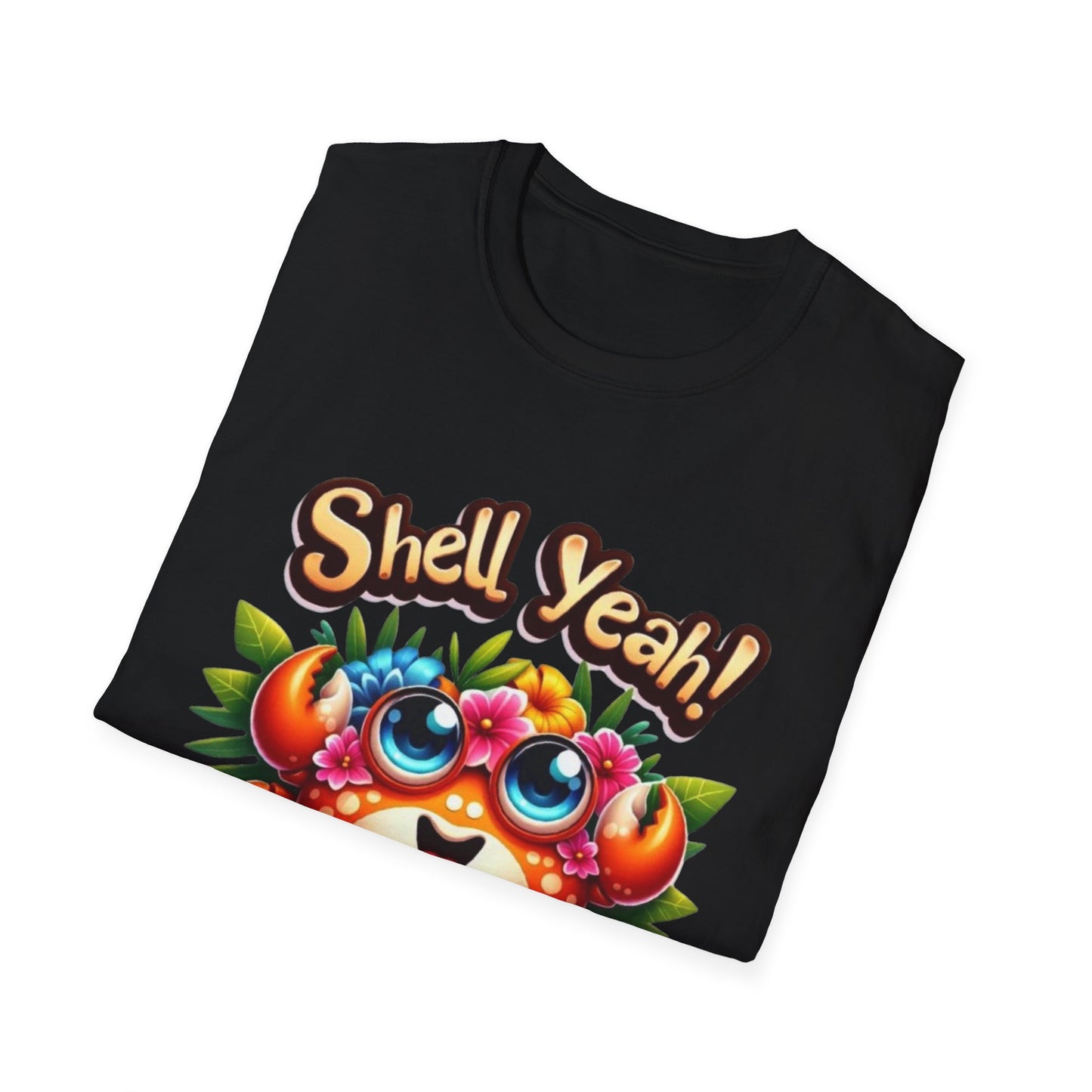 Summer- Shell Yeah! Cute Crab T-Shirt Printify T-Shirt Rhythm & Drip Apparel