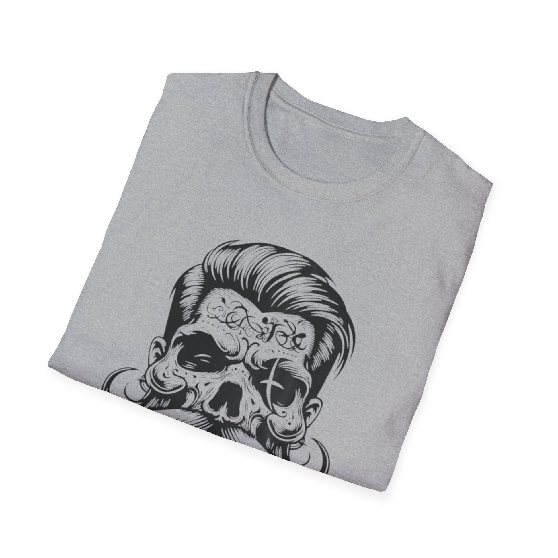 Stylish Skull Beard T-Shirt Printify T-Shirt Rhythm & Drip Apparel