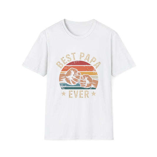 Best Papa Ever Unisex T-Shirt White Printify T-Shirt Rhythm & Drip Apparel