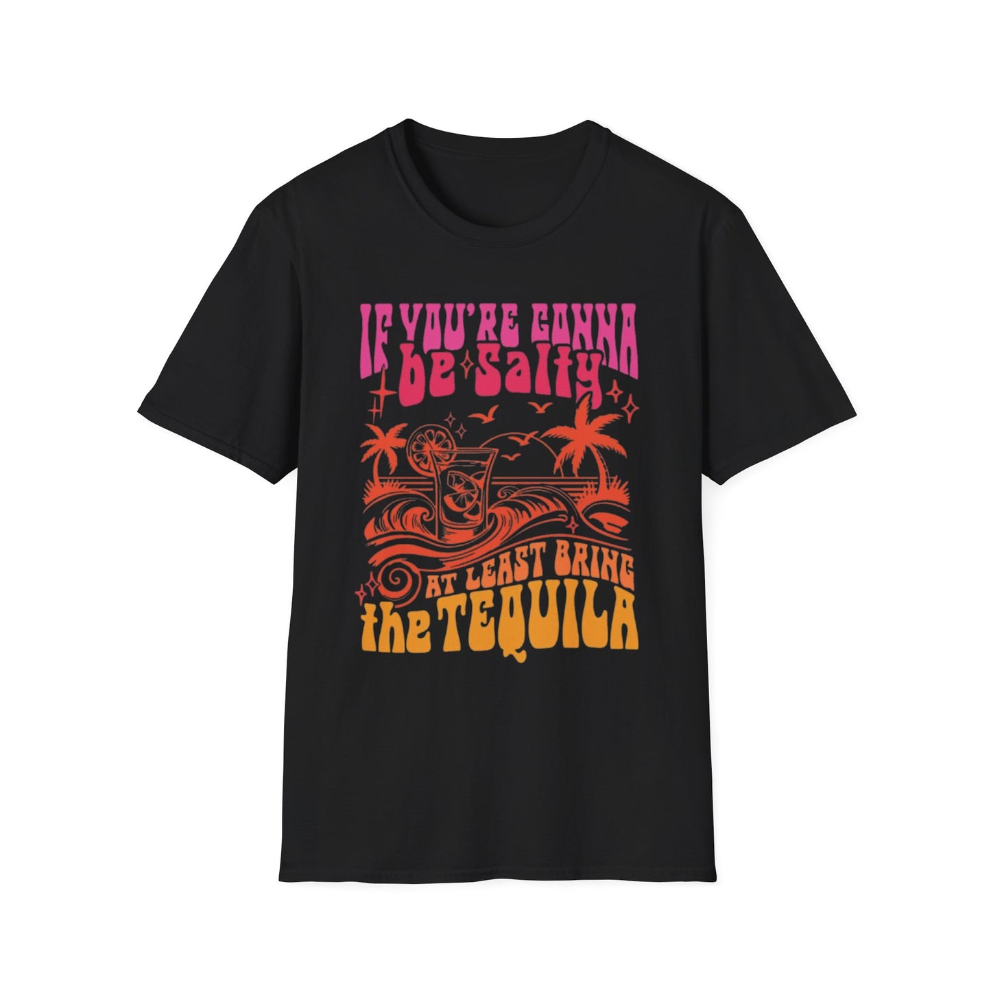 Summer- Salty Tequila Vibes T-Shirt Black Printify T-Shirt Rhythm & Drip Apparel