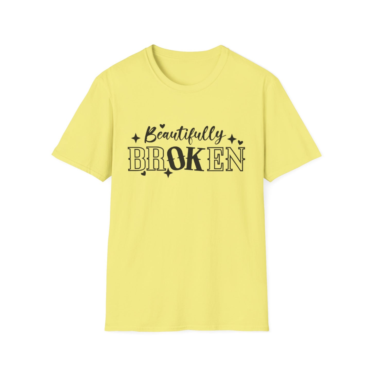 Beautifully Broken T-Shirt Cornsilk Printify T-Shirt Rhythm & Drip Apparel