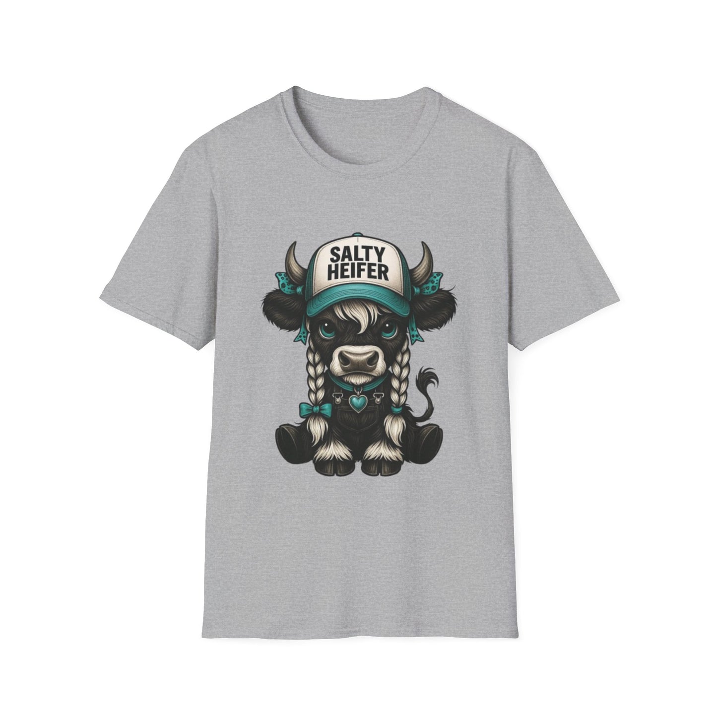 Salty Heifer T-Shirt Sport Grey Printify T-Shirt Rhythm & Drip Apparel