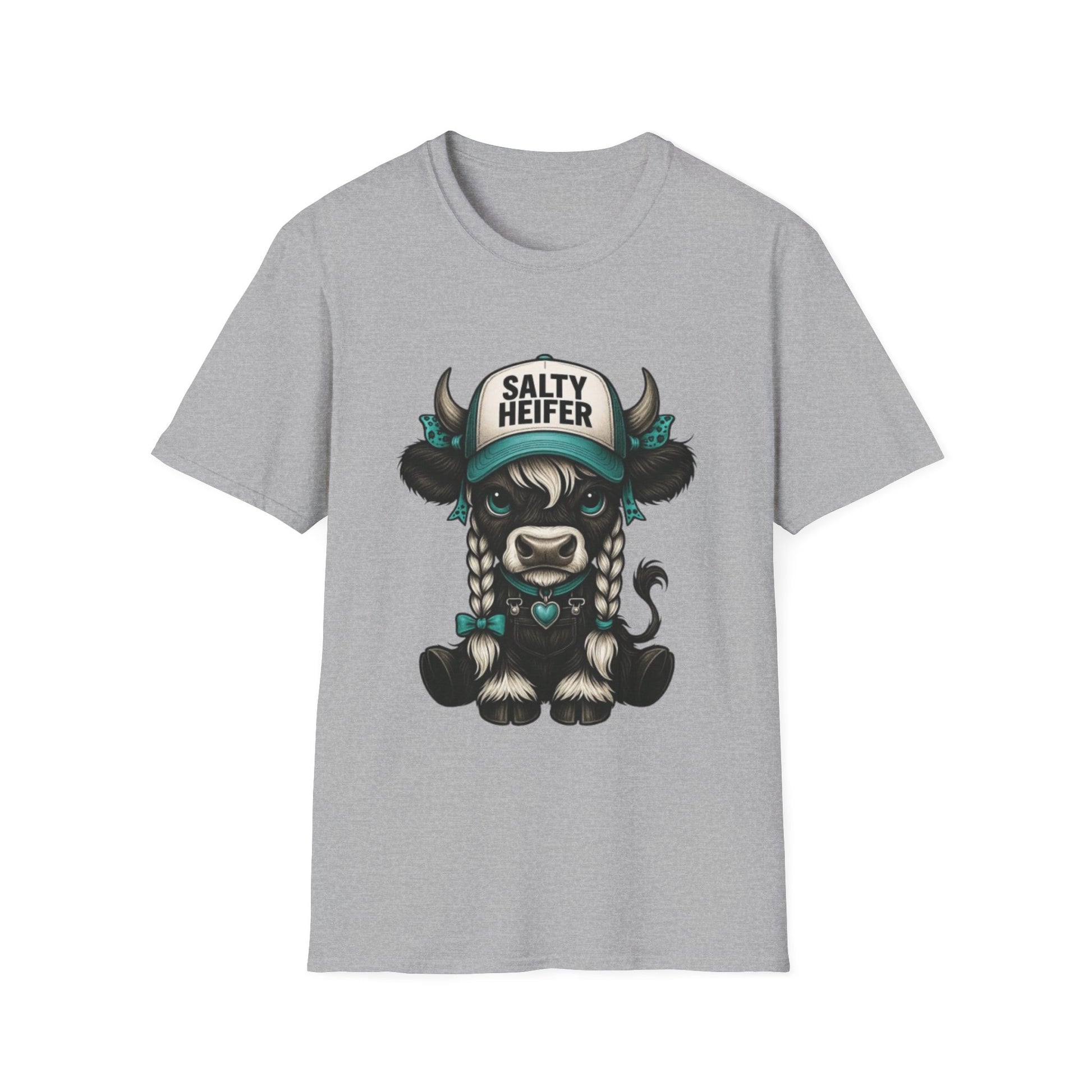 Salty Heifer T-Shirt Sport Grey Printify T-Shirt Rhythm & Drip Apparel