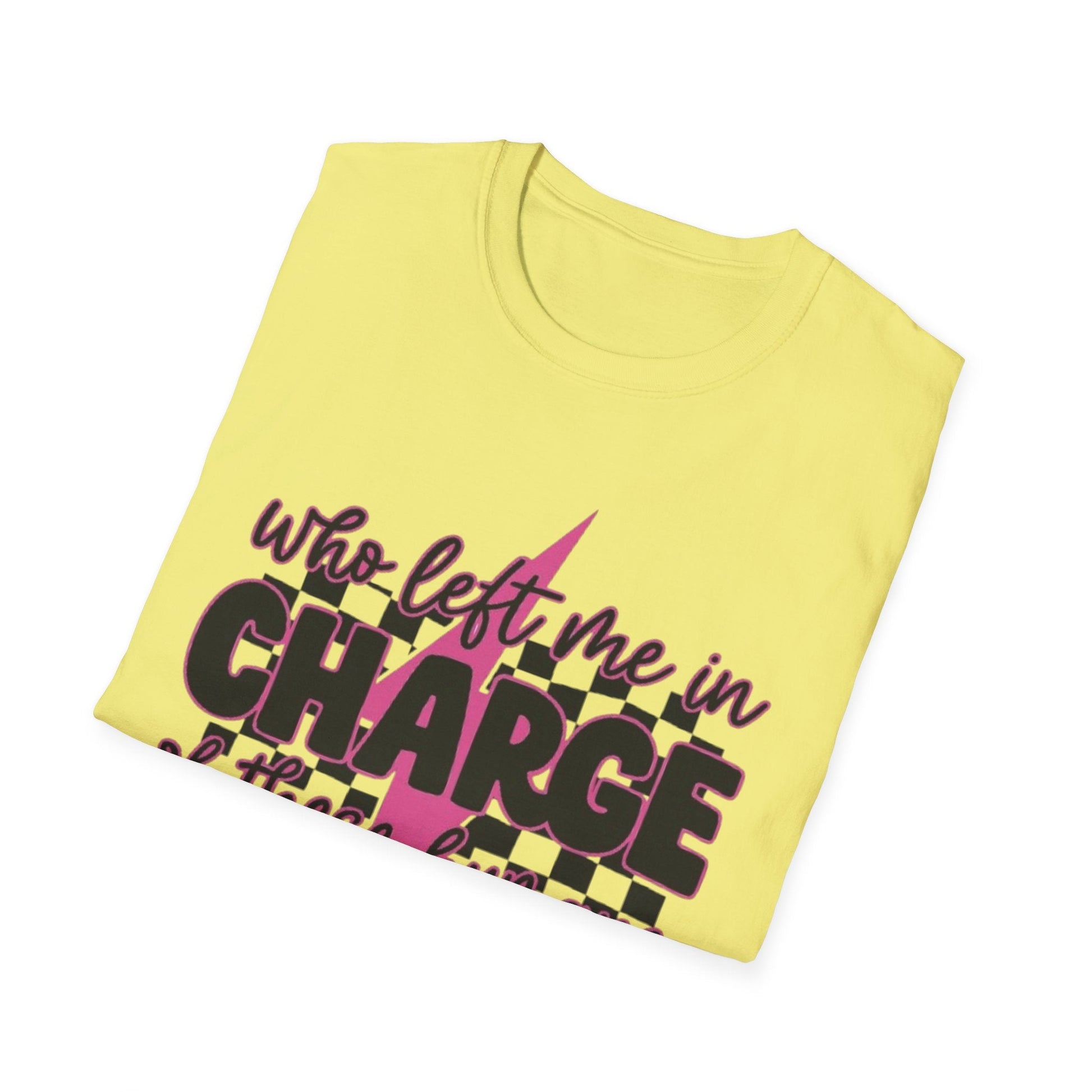 Who Left Me in Charge Of These Humas Printify T-Shirt Rhythm & Drip Apparel