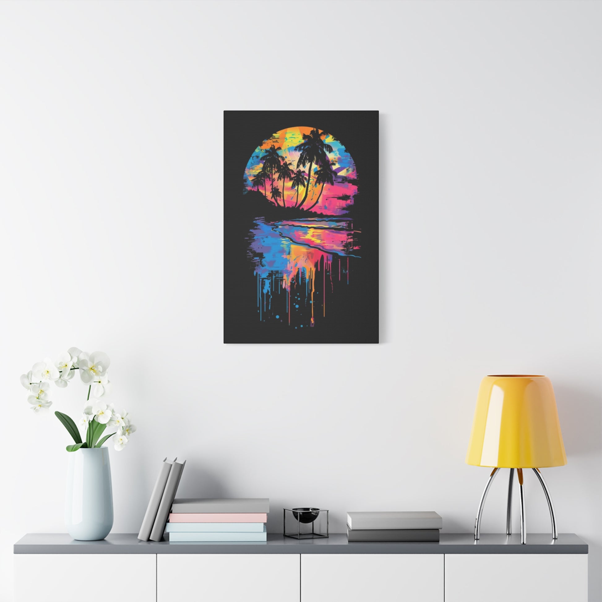 Beach- Vibrant Beach Sunset Canvas Art Print, Tropical Wall Decor, Home Aesthetic, Summer Vibes, Gift for Beach Lovers Printify Canvas Rhythm & Drip Apparel