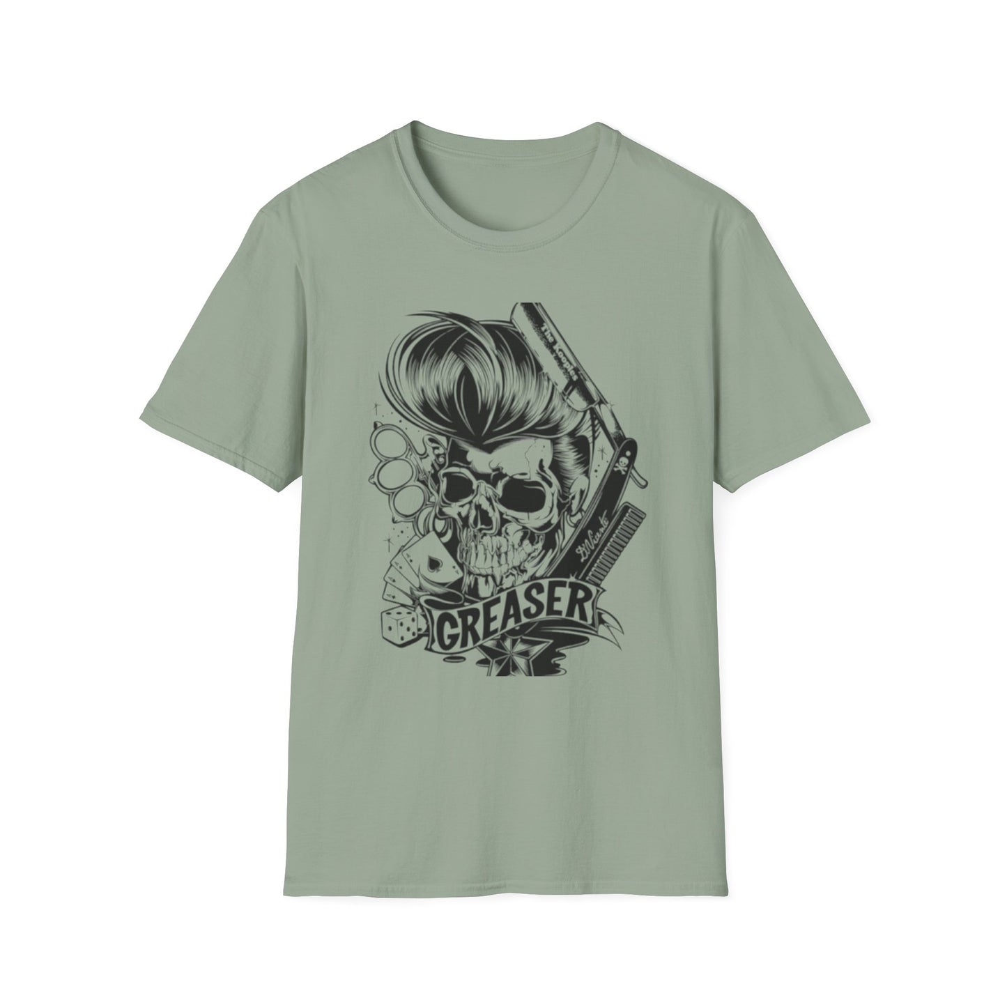 Greaser Rockabilly Graphic T-Shirt Sage Printify T-Shirt Rhythm & Drip Apparel