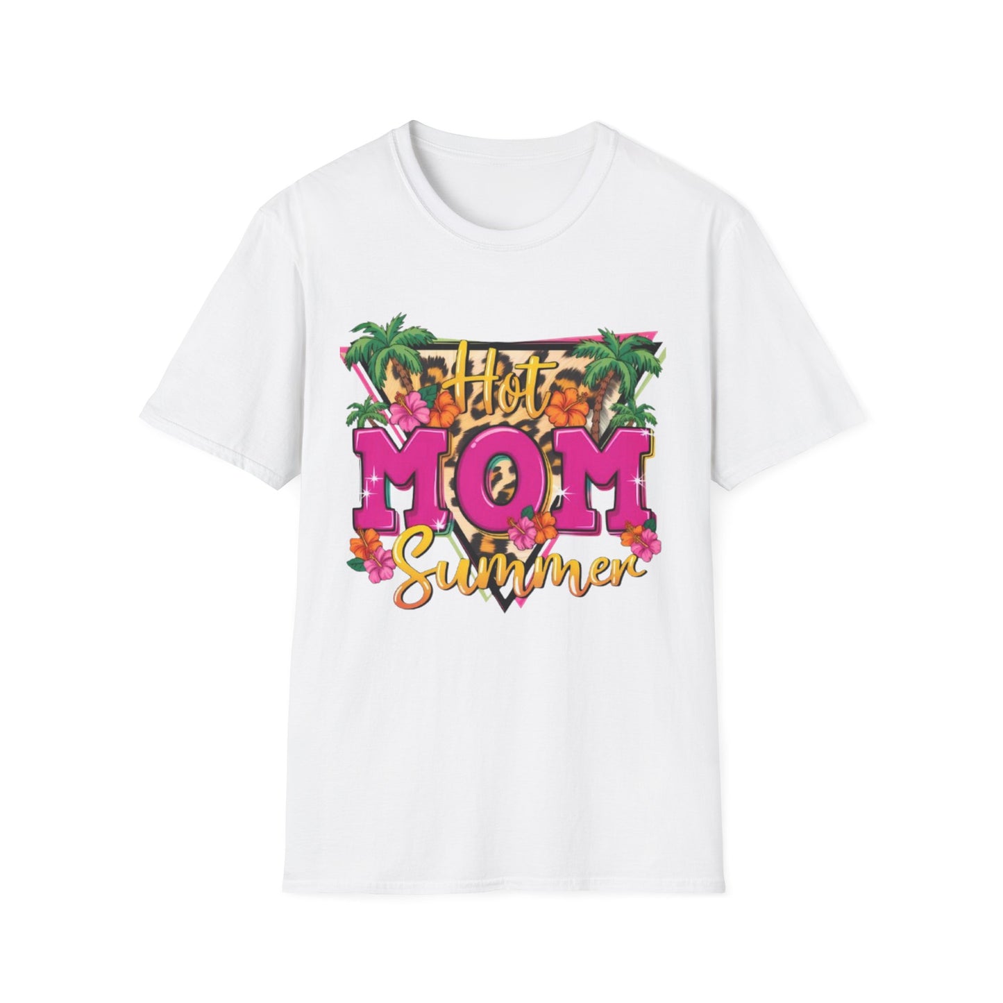Summer- Hot Mom Summer T-Shirt White Printify T-Shirt Rhythm & Drip Apparel