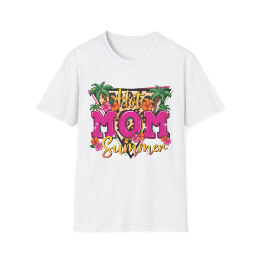 Summer- Hot Mom Summer T-Shirt White Printify T-Shirt Rhythm & Drip Apparel