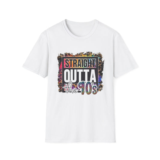 90s Straight Outta the 90s T-Shirt White Printify T-Shirt Rhythm & Drip Apparel