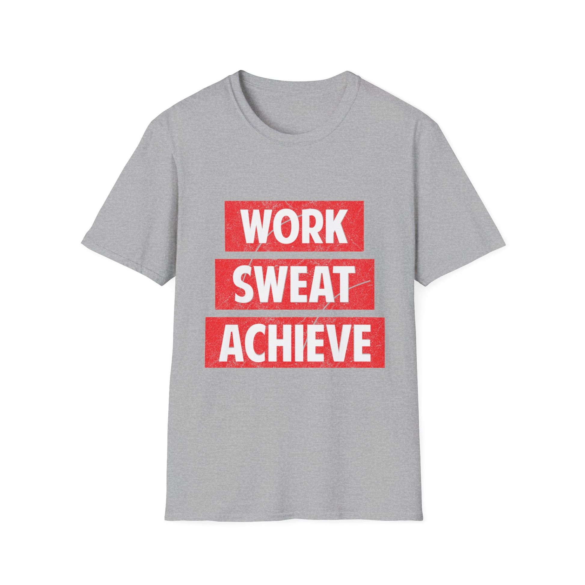 Work Sweat Achieve T-Shirt Sport Grey Printify T-Shirt Rhythm & Drip Apparel
