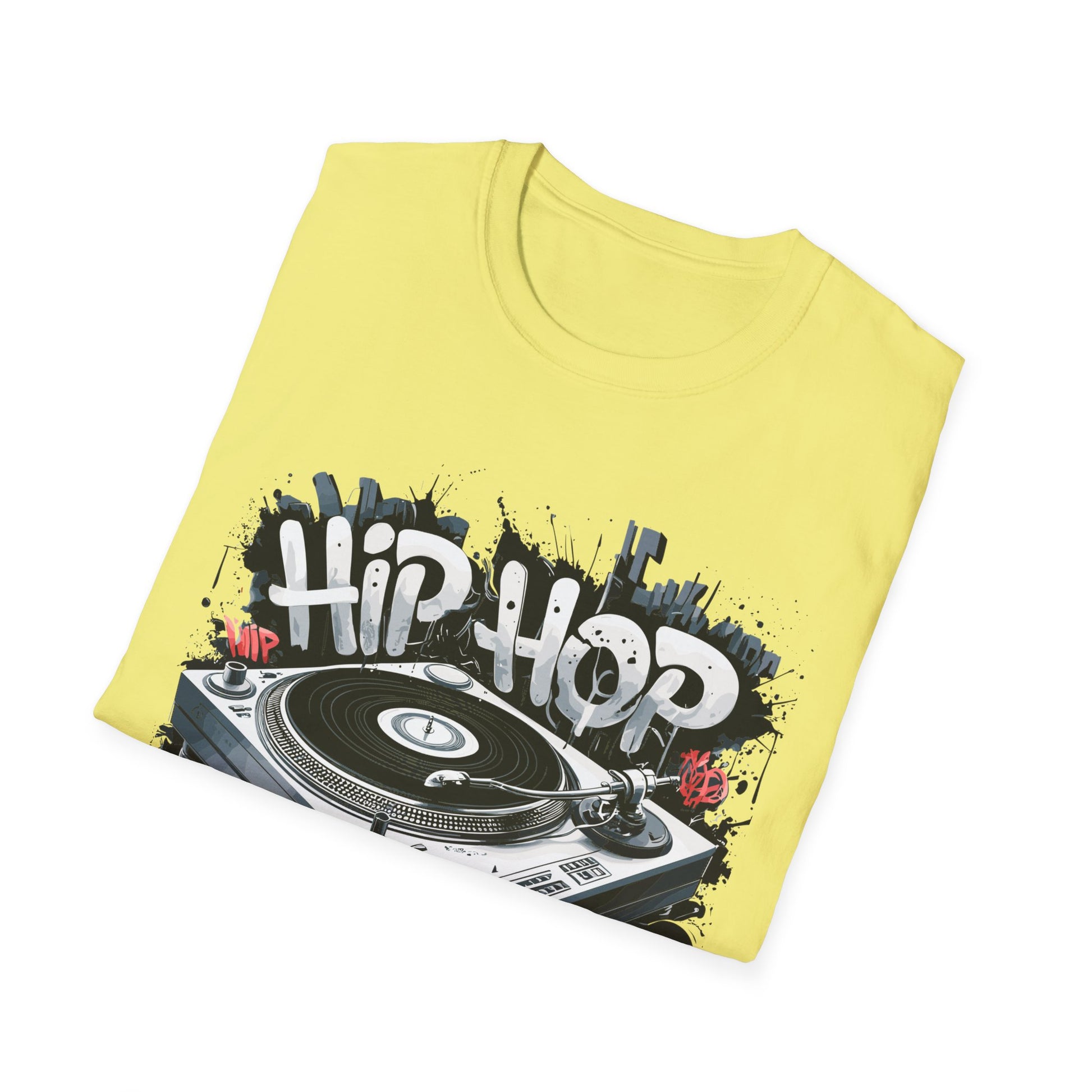 Hip Hop Turntable T-Shirt Printify T-Shirt Rhythm & Drip Apparel