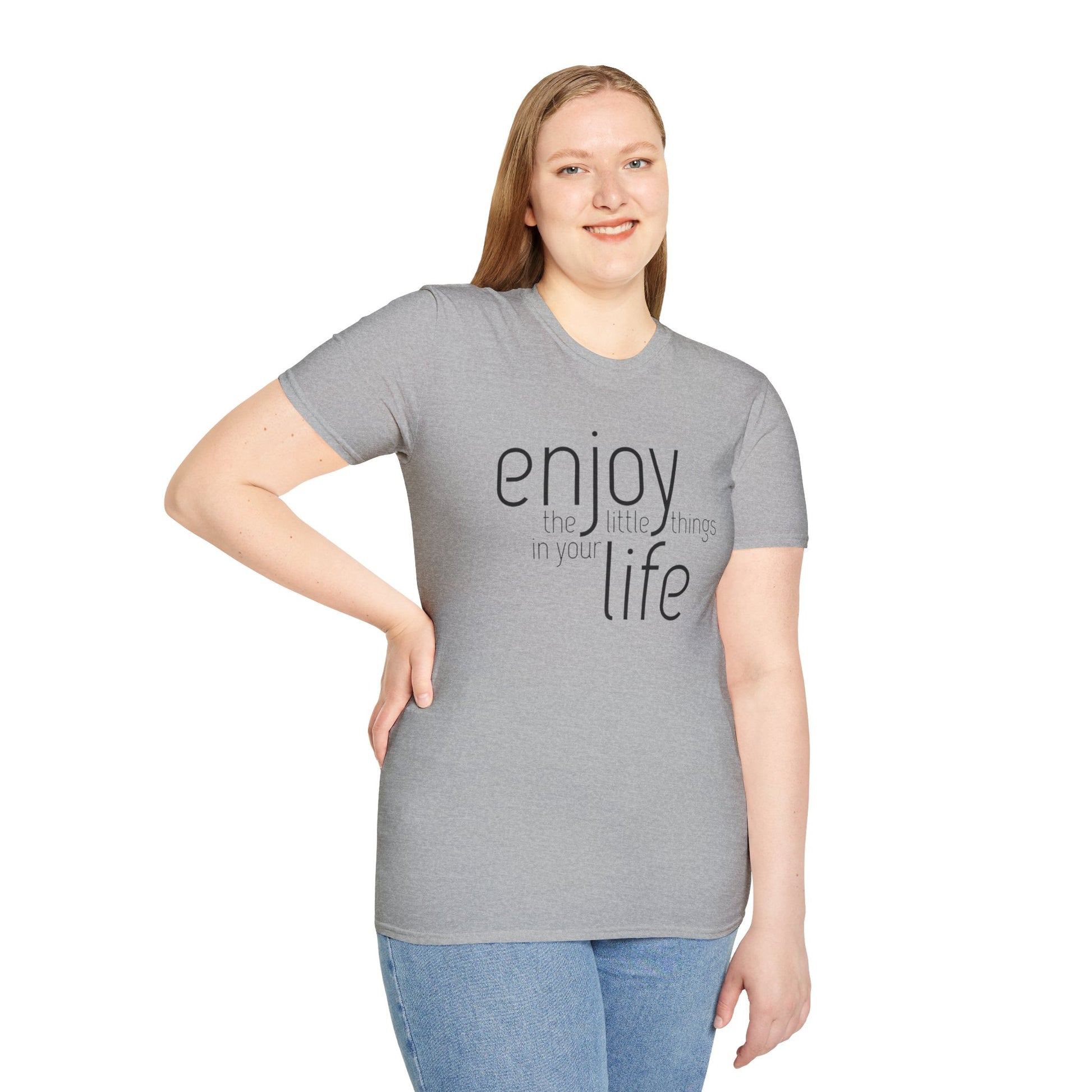 Enjoy the Little Things T-Shirt | Unisex Softstyle Tee for Everyday Comfort - Rhythm & Drip