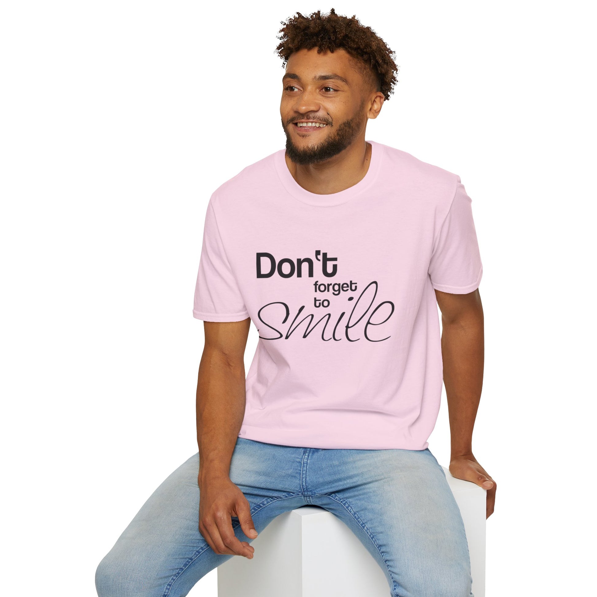 Inspirational Quote Unisex T-Shirt – "Don't Forget to Smile" - Rhythm & Drip